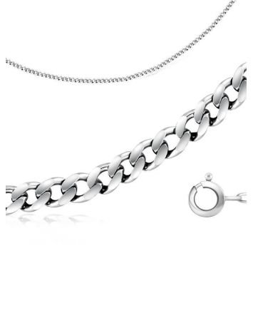 Sterling Silver Curb Chain, Length: 50, image 