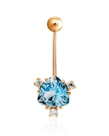 Dazzling Topaz Navel Piercing, image 
