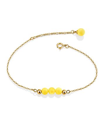 Chic Gilded Silver Amber Bracelet The Palazzo, image 