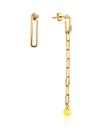 Transformable Gilded Silver Amber Earrings The Palazzo, image 