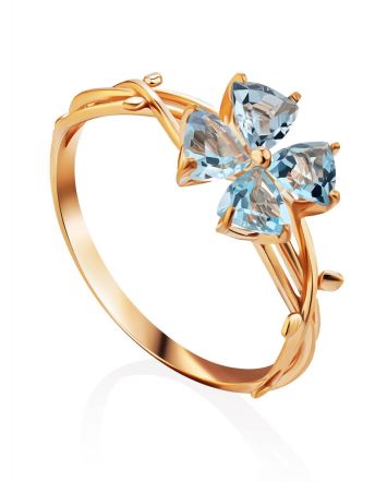 Gilded Silver Topaz Ring, Ring Size: 7 / 17.5, image 