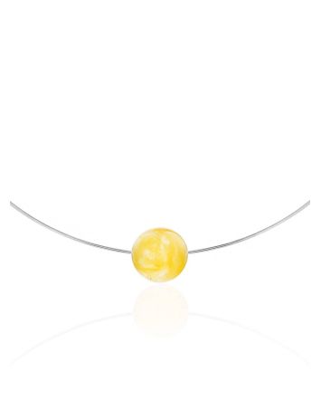 Designer Silver Wire Amber Necklace The Palazzo, image 