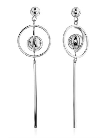 Chic Silver Stud Dangles The ICONIC, image 