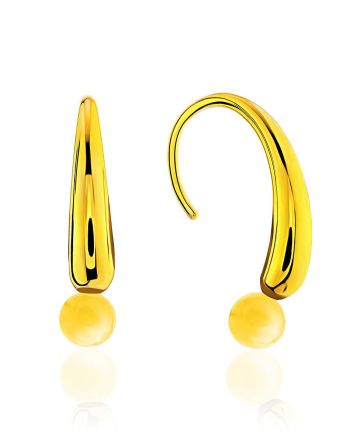 Trendy Gilded Silver Amber Earrings The Palazzo, image 