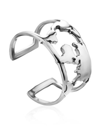 Trendy Silver Ring, Ring Size: 6.5 / 17, image 