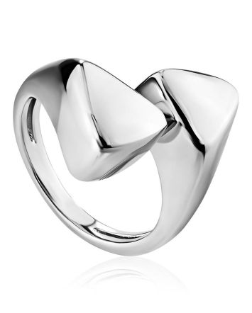 Sterling Silver Geometric Ring The ICONIC, Ring Size: 8 / 18, image 