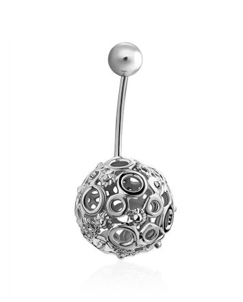 Bubble Motif Sterling Silver Navel Piercing, image 