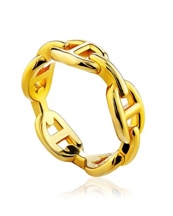 Chain Motif Gilded Silver Ring The ICONIC, Ring Size: 8 / 18, image 