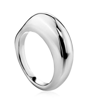 Sleek Silver Ring The Liquid, Ring Size: 7 / 17.5, image 