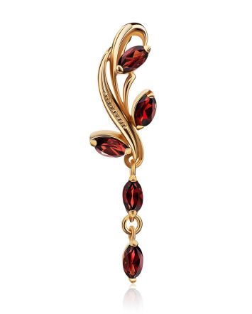 Chic Gilded Silver Garnet Pendant, image 