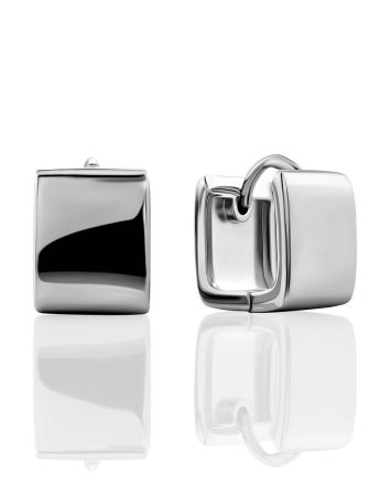Chunky Geometric Silver Earrings The ICONIC, image 