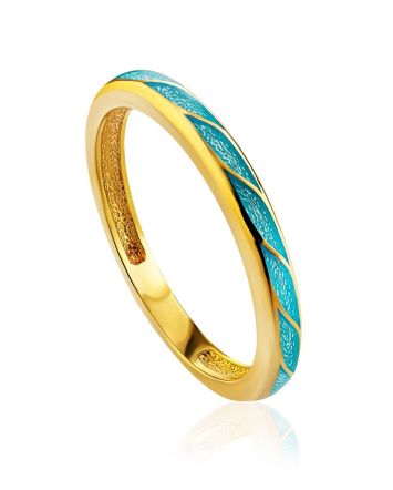 Bright Silver Enamel Ring, Ring Size: 6 / 16.5, image 