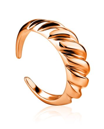 Rose Gold Plated Silver Adjustable Ring The Liquid, Ring Size: Adjustable, image 