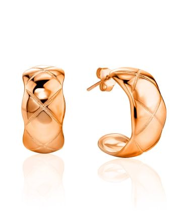 Harlequin Motif Rose Gold Plated Silver Earrings The ICONIC, image 