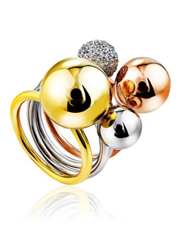 Trendy Set Of Four Silver Rings The ICONIC, Ring Size: 8 / 18, image 