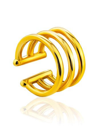 Trendy Triple Line Gilded Silver Ear Cuff The ICONIC, image 