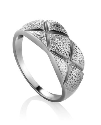 Textured Silver Ring, Ring Size: 6.5 / 17, image 