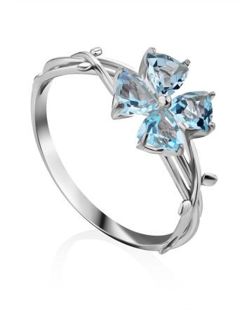 Cute Silver Topaz Ring, Ring Size: 6.5 / 17, image 