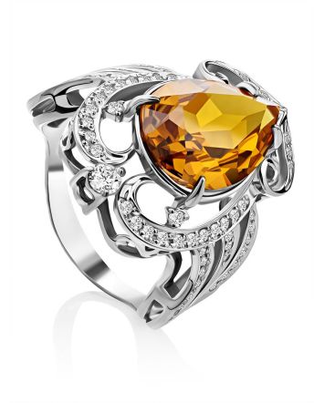 Bold Silver Zultanite Cocktail Ring, Ring Size: 9 / 19, image 