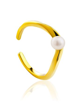Refined 2-in-1 Gilded Silver Pearl Cuff The Palazzo, image 