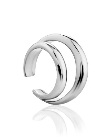 Sleek Silver Ear Cuff The Liquid, image 