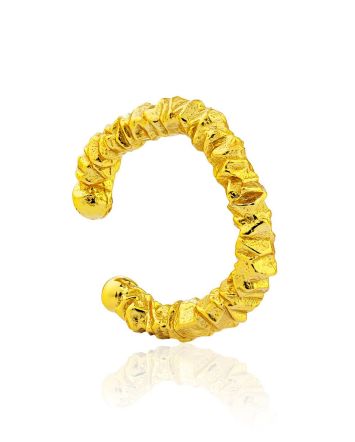 Textured Gilded Silver Ear Cuff The ICONIC, image 