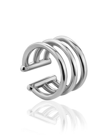 Minimalist Design Triple Line Silver Cuff The ICONIC, image 
