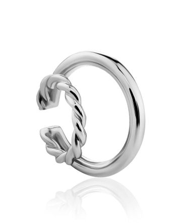 Boho Chic Double Line Silver Cuff The Liquid, image 