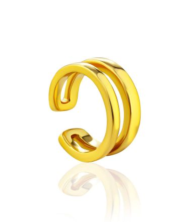 Double Line Gilded Silver Ear Cuff The ICONIC, image 