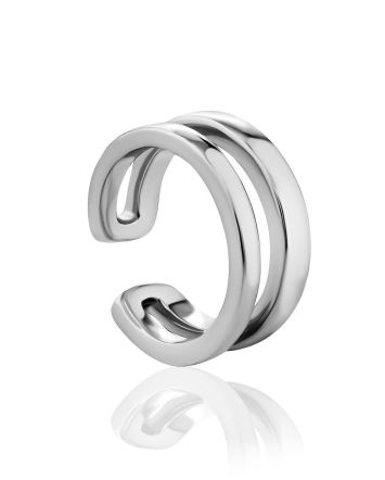 Double Line Silver Ear Cuff The ICONIC, image 