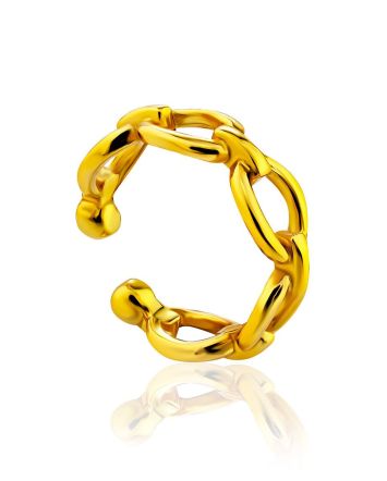 Fashionable Gilded Silver Chain Motif Cuff The ICONIC, image 