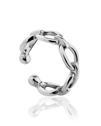 Stylish Chain Design Silver Ear Cuff The ICONIC, image 