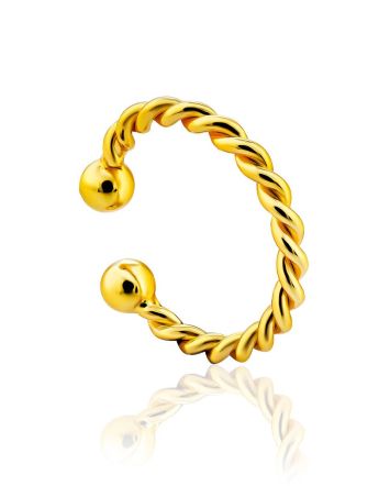 Twisted Design Gilded Silver Ear Cuff The Liquid, image 
