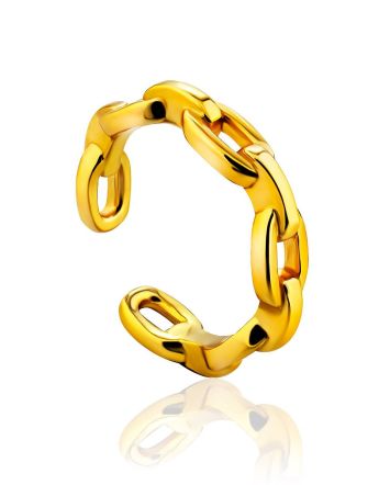 Trendy Chain Motif Gilded Silver Ear Cuff The ICONIC, image 
