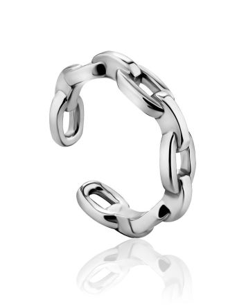 Chain Motif Silver Ear Cuff The ICONIC, image 