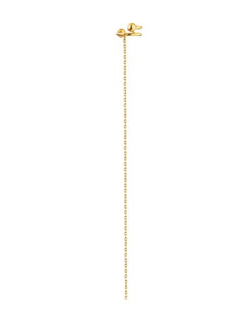 Trendy Gilded Silver Ear Cuff With Chain The ICONIC, image 