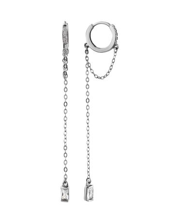 Trendy Chain Dangle Earrings With Crystals The ICONIC, image 