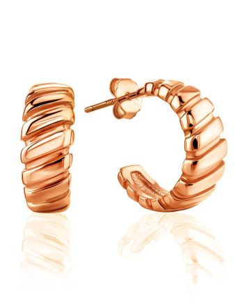 Rose Plated Silver Mini Hoop Earrings The ICONIC, image 