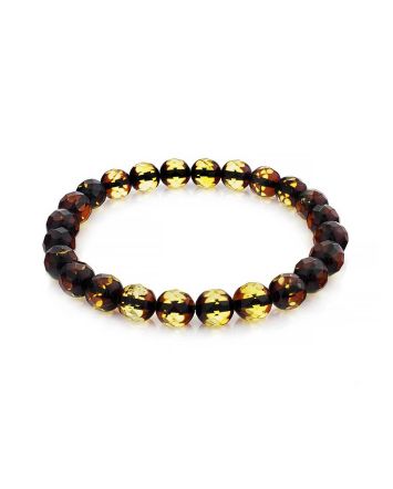 Green Amber Beaded Bracelet, Length: 15, image 