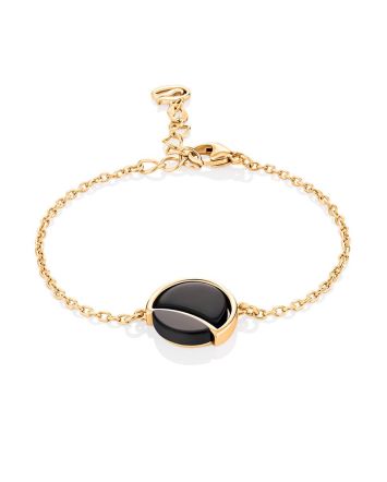 Fashionable Gilded Silver Amber Chain Bracelet The Monaco, Length: 16, image 