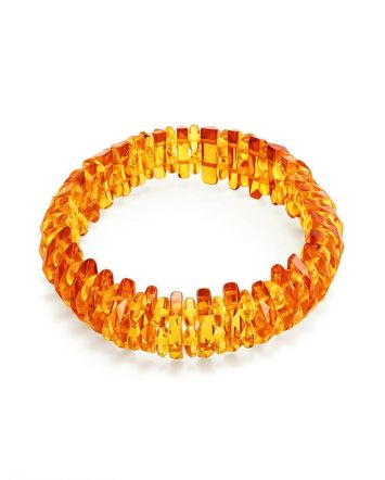 Luminous Cognac Amber Bracelet, Length: 16.5, image 