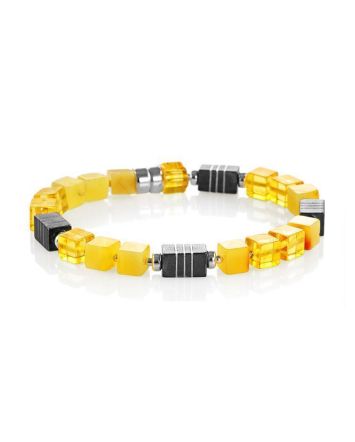 Square Cut Honey Amber Bracelet The Sugar, image 