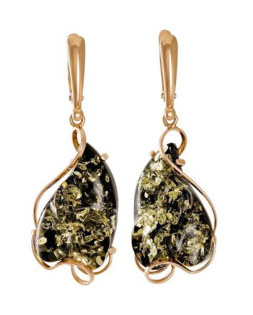 Handcrafted Amber Earrings In Gold The Rialto, image 