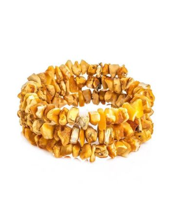 Unpolished Honey Amber Wrap Bracelet, image 