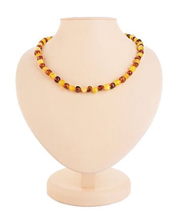 Multicolor Amber Beaded Necklace, image 