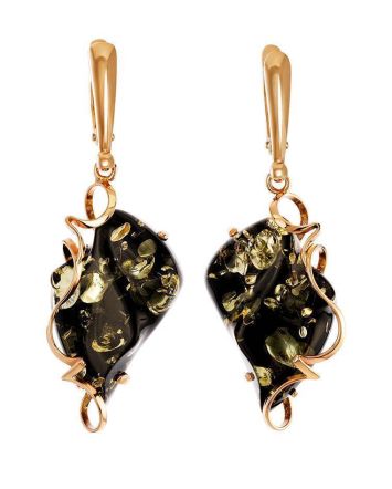 Handcrafted Amber Earrings In Gold The Rialto, image 