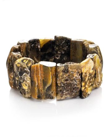 Bold Amber Stretch Bracelet The Volcano, image 