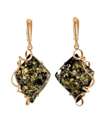 Handmade Amber Earrings In Gold The Rialto, image 