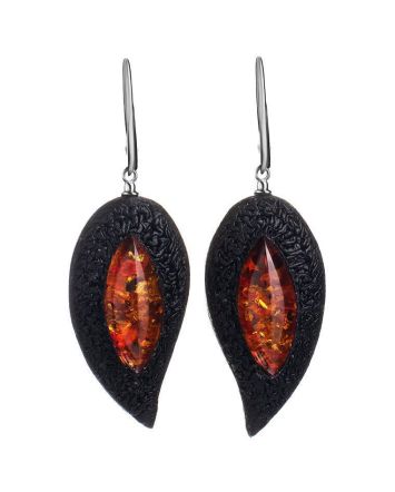 Leather Amber Dangles The Nefertiti, image 