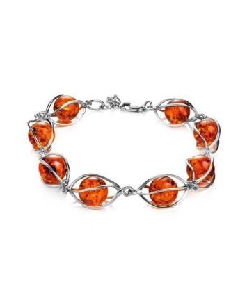 Link Amber Bracelet In Sterling Silver The Algeria, image 